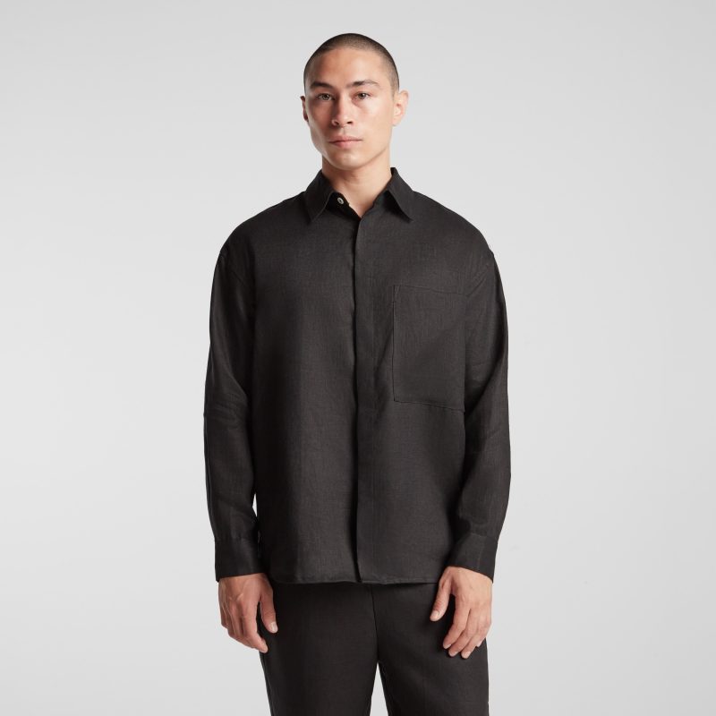 Black Cart | Front view of Algarve Shirt in Black