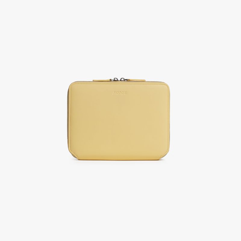 Banana Pudding (Vegan Leather) | Front view of Metro Folio Kit in Banana Pudding