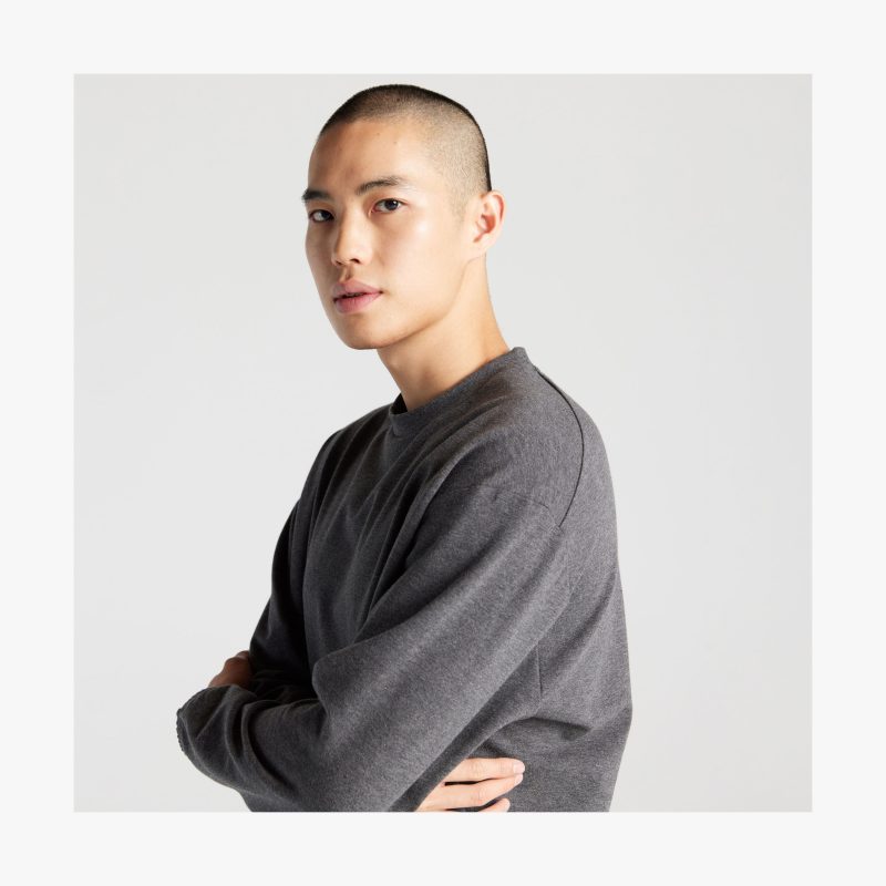 Kyoto Long Sleeve Heather Charcoal 2