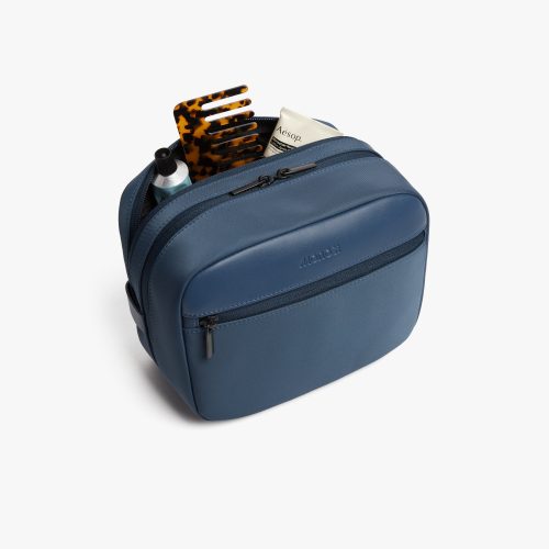 Metro Hanging Toiletry Case Oxford Blue 4 Top View