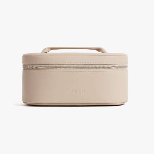 Ivory (Vegan Leather) | Metro Cosmetic Case in Ivory