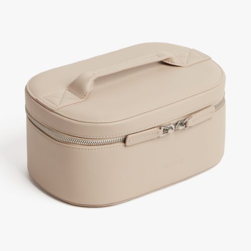 Monos Accessories Cosmetic Case Ivory 4 Side View Closed