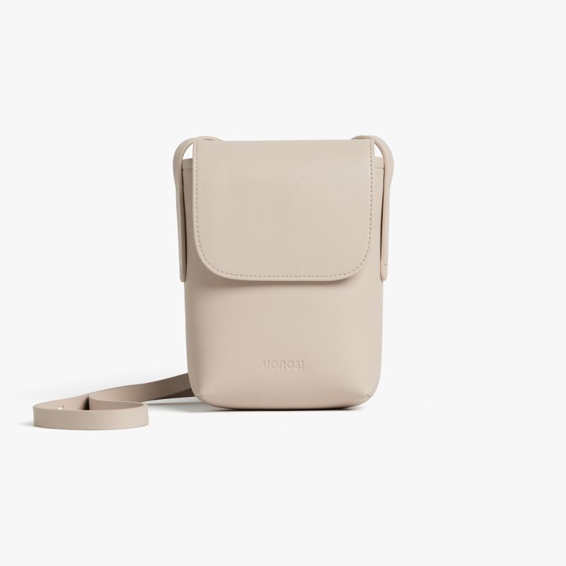 Ivory (Vegan Leather) | Front view of Metro Mini Crossbody Ivory