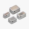 Set of Four / Grey | This is a photo of a set of four compressible packing cubes in grey